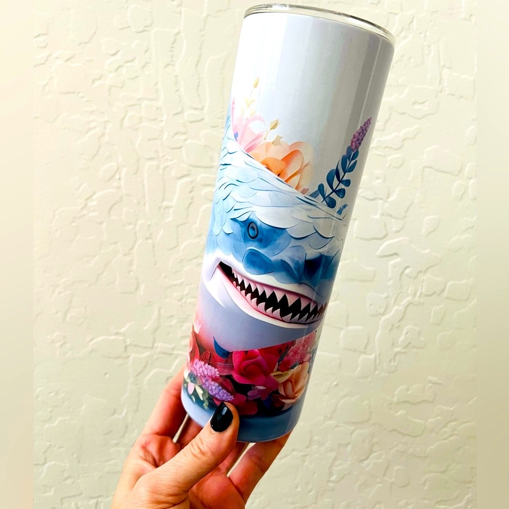 Tumbler sublimation Shark 20oz